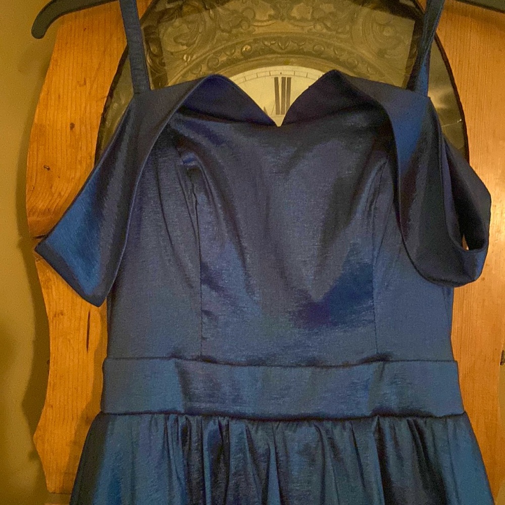 Dark blue high-low dress